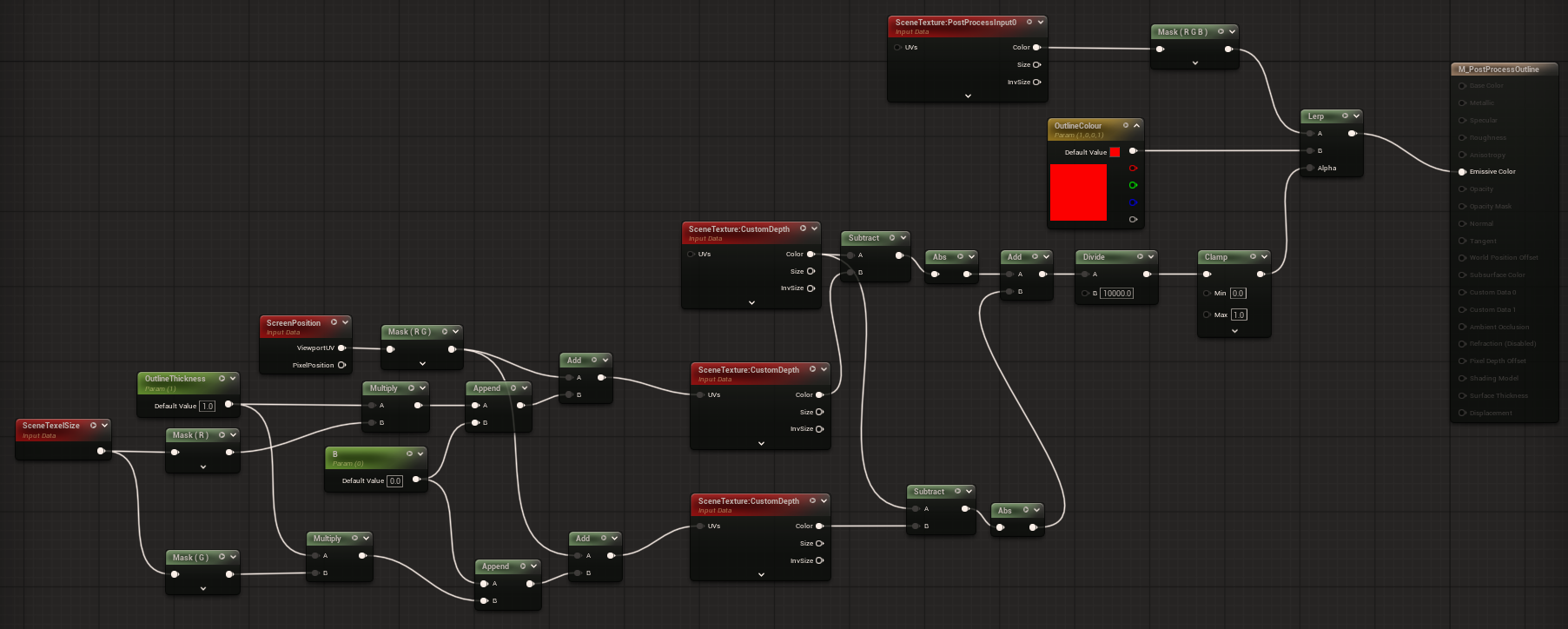 Material setup in engine