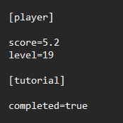 Example of File Stored Data