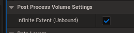 Post process volume setup in engine
