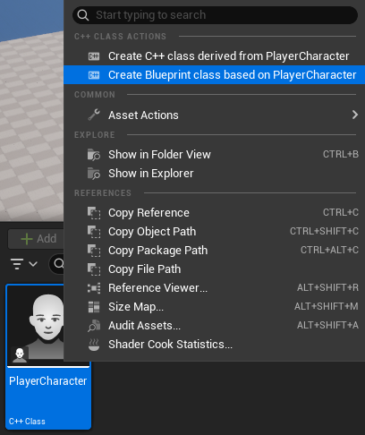 Making A Blueprint Class Based on C++ Class