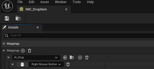 Drop item mapping context in engine